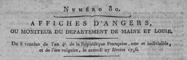 25 février 1796, l'exécution de Stofflet 25 février 1796, l'exécution de Stofflet
