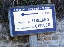 Panneau d'accès à Kerléano Panneau d'accès à Kerléano