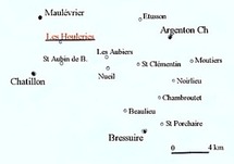 Carte du Châtillonnais et du Bressuirais Carte du Châtillonnais et du Bressuirais
