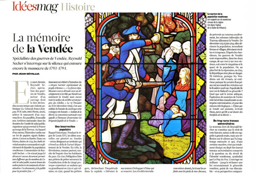 La mémoire de la Vendée dans le Figaro Magazine La mémoire de la Vendée dans le Figaro Magazine