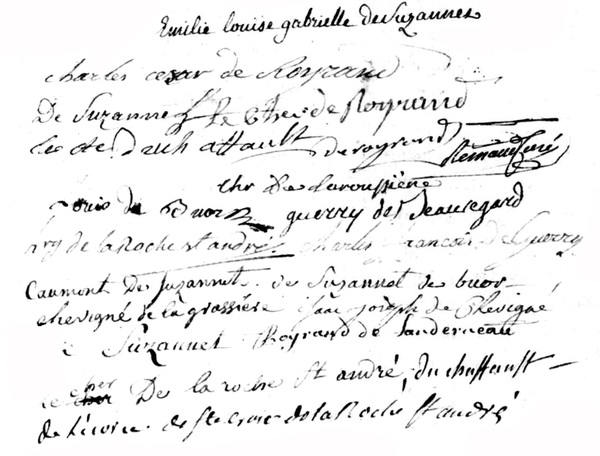 Détail de l'acte de mariage de Charles César Détail de l'acte de mariage de Charles César