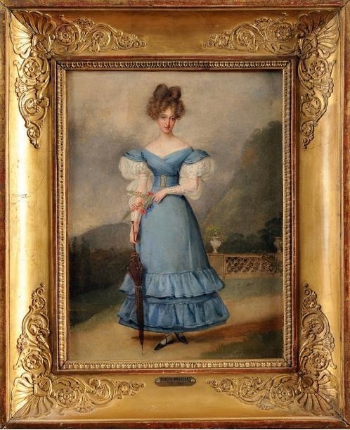 A.-J. Dubois Drahonet, Portrait de Marie Caroline de Bourbon Sicile, duchesse de Berry (1798 - 1870) A.-J. Dubois Drahonet, Portrait de Marie Caroline de Bourbon Sicile, duchesse de Berry (1798 - 1870)