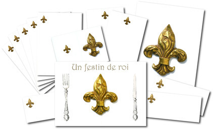 Une gamme de papeterie à la fleur de lys Une gamme de papeterie à la fleur de lys