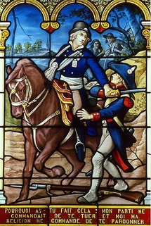 Vitrail de La Rochejaquelein, église du Pin-en-Mauges Vitrail de La Rochejaquelein, église du Pin-en-Mauges