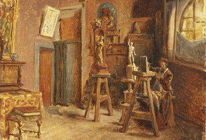 Atelier de Félicie de Fauveau, Florence, 1862 Atelier de Félicie de Fauveau, Florence, 1862