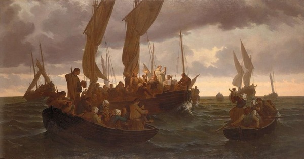 Une messe en mer, 1793, par Louis Duveau (1864) Une messe en mer, 1793, par Louis Duveau (1864)