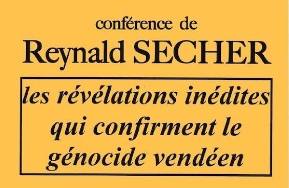 Conférence de Reynald Secher à Cholet le 23 avril 2012 Conférence de Reynald Secher à Cholet le 23 avril 2012