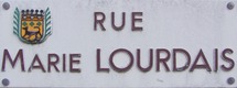 Plaque de la rue Marie Lourdais à La Gaubretière Plaque de la rue Marie Lourdais à La Gaubretière