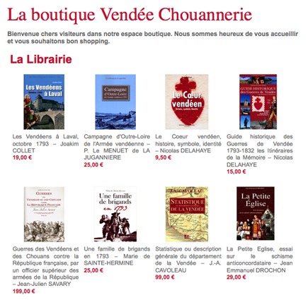 Retrouvez ici la Librairie Vendéenne Retrouvez ici la Librairie Vendéenne