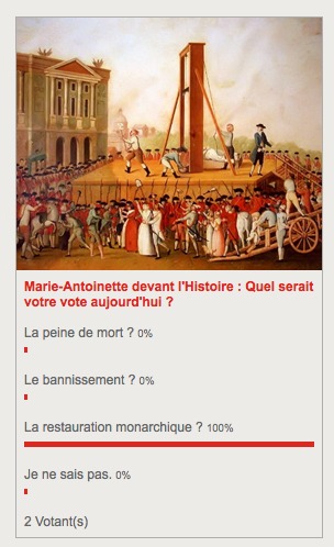 Mais au fait, pour vous, aujourd'hui ce serait guillotine, bannissement ou restauration ? Mais au fait, pour vous, aujourd'hui ce serait guillotine, bannissement ou restauration ?