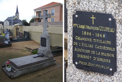 Tombe du chanoine Uzureau dans le cimetière de La Jumellière Tombe du chanoine Uzureau dans le cimetière de La Jumellière