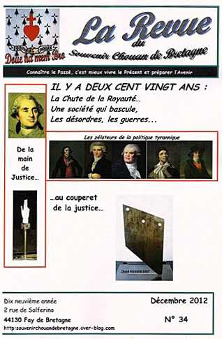 Le n° 34 du Souvenir Chouan de Bretagne vient de paraître Le n° 34 du Souvenir Chouan de Bretagne vient de paraître