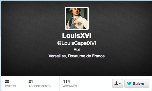 Louis XVI, Roy d'un jour sur tweeter Louis XVI, Roy d'un jour sur tweeter