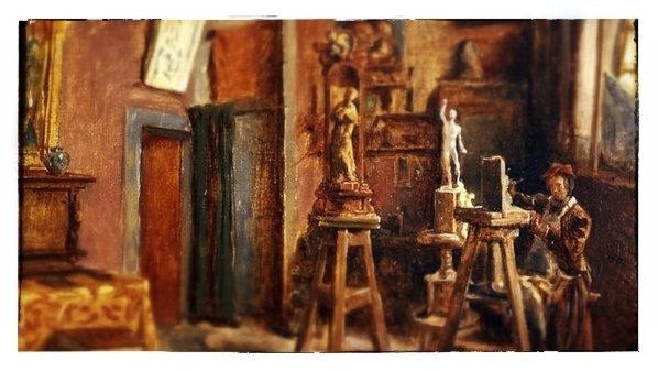 Atelier de Félicie de Fauveau, Florence, 1862 Atelier de Félicie de Fauveau, Florence, 1862