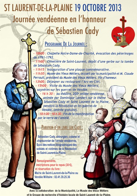 Vendée Militaire organise une Journée vendéenne en l'honneur de Sébastien Cady Vendée Militaire organise une Journée vendéenne en l'honneur de Sébastien Cady