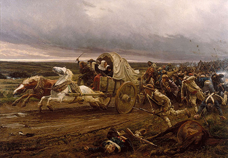 La déroute des vendéens lors de la bataille de Cholet : « A la Loire, à la Loire ! » La déroute des vendéens lors de la bataille de Cholet : « A la Loire, à la Loire ! »