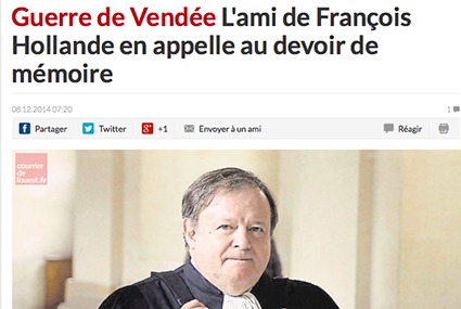 « Il y a eu des massacres terribles de part et d’autre, des actes de clémence extraordinaires de part et d’autre mais il est exact que la population vendéenne, massivement catholique, a fait l’objet d’une violence dans la répression qui, je le dis en tant que Républicain, choque les principes des droits de l’Homme. » « Il y a eu des massacres terribles de part et d’autre, des actes de clémence extraordinaires de part et d’autre mais il est exact que la population vendéenne, massivement catholique, a fait l’objet d’une violence dans la répression qui, je le dis en tant que Républicain, choque les principes des droits de l’Homme. »