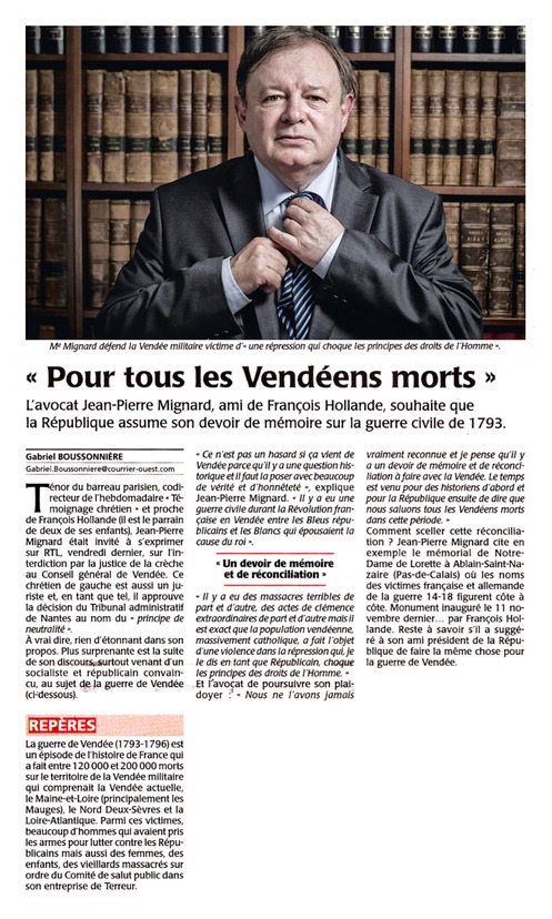 Le courrier e l'Ouest du 8 décembre Le courrier e l'Ouest du 8 décembre