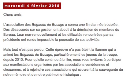 Les bandits du bocage c'est fini. Les bandits du bocage c'est fini.